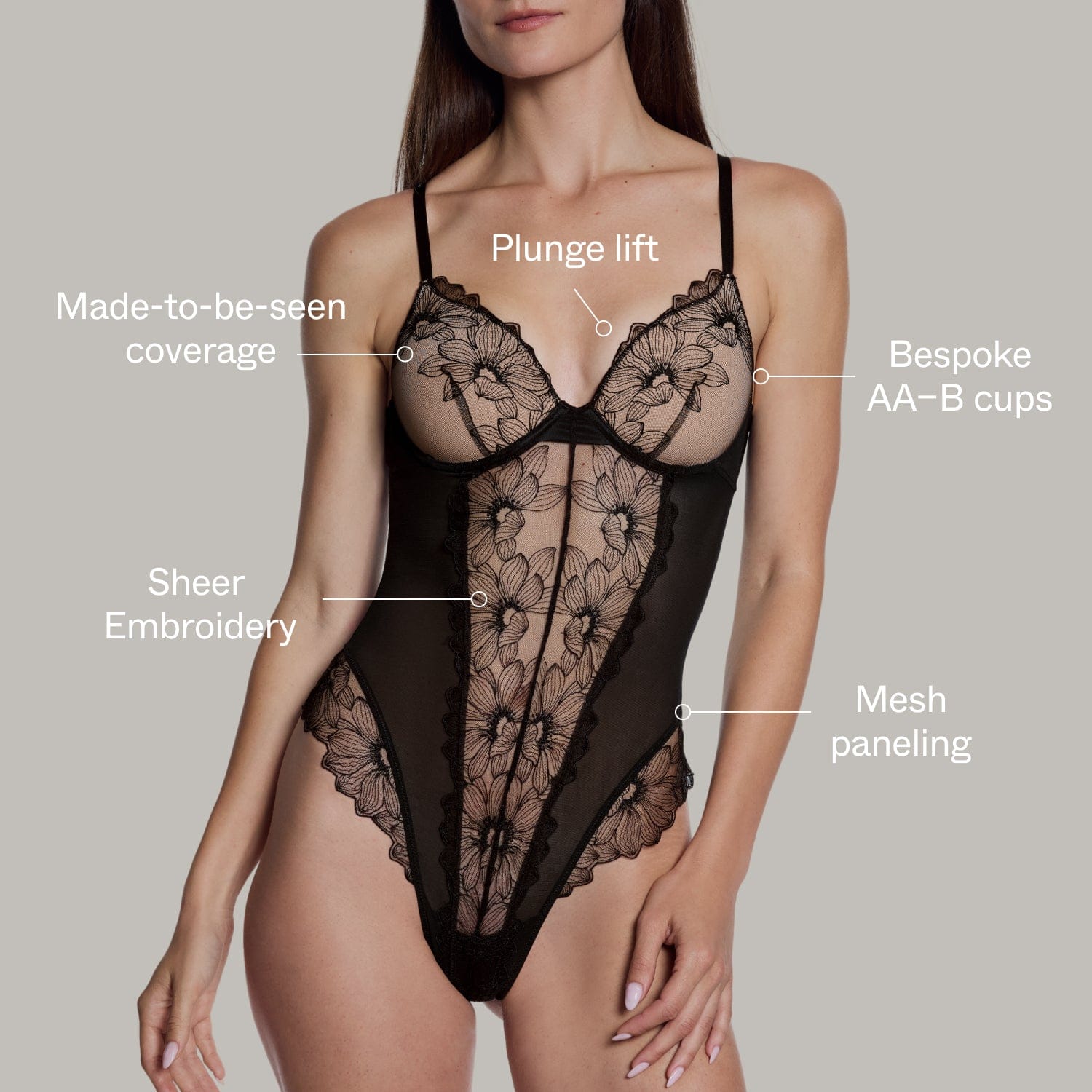 Embroidery Lift Up Teddy Black - Image 3