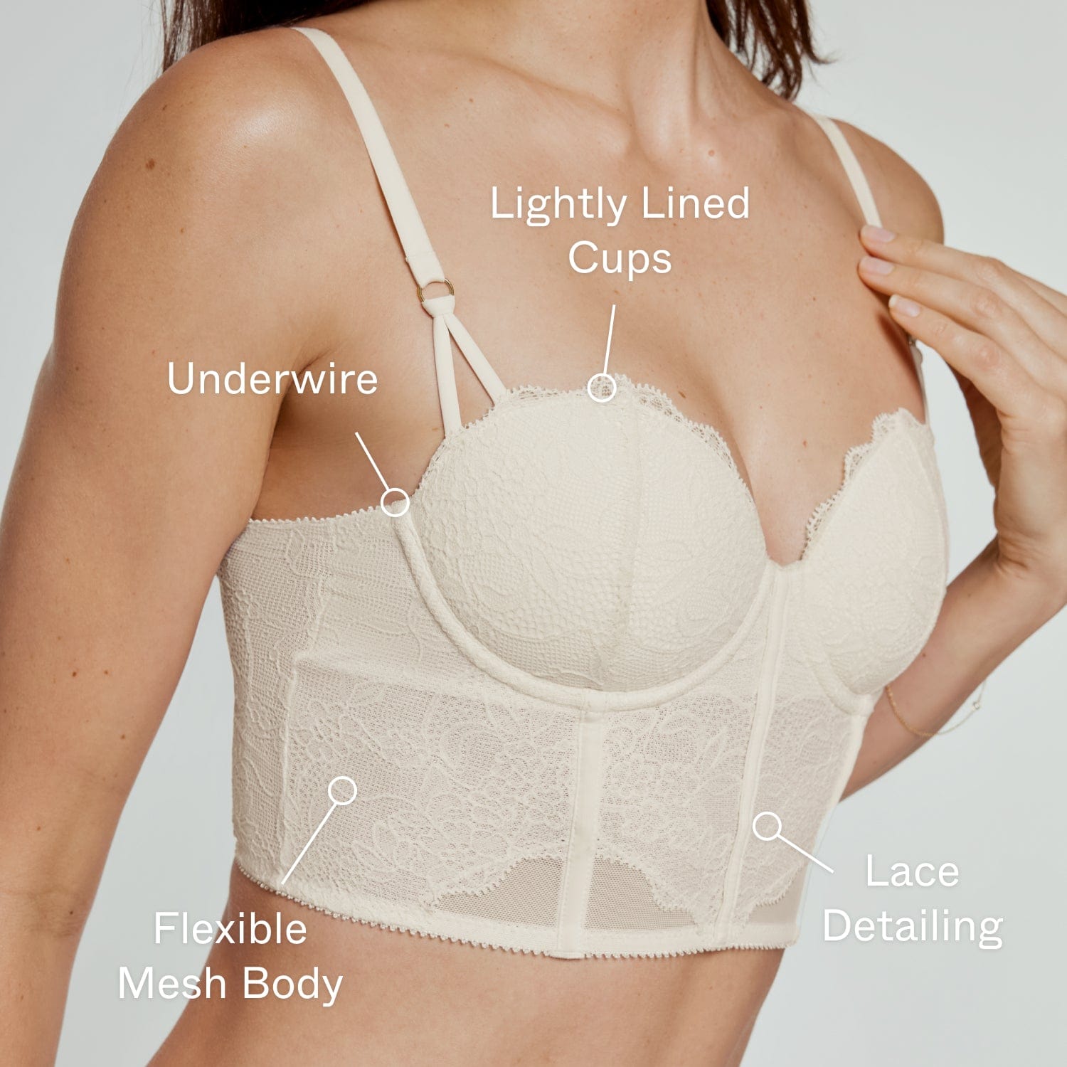 Lace Corset Top Ecru - Image 3