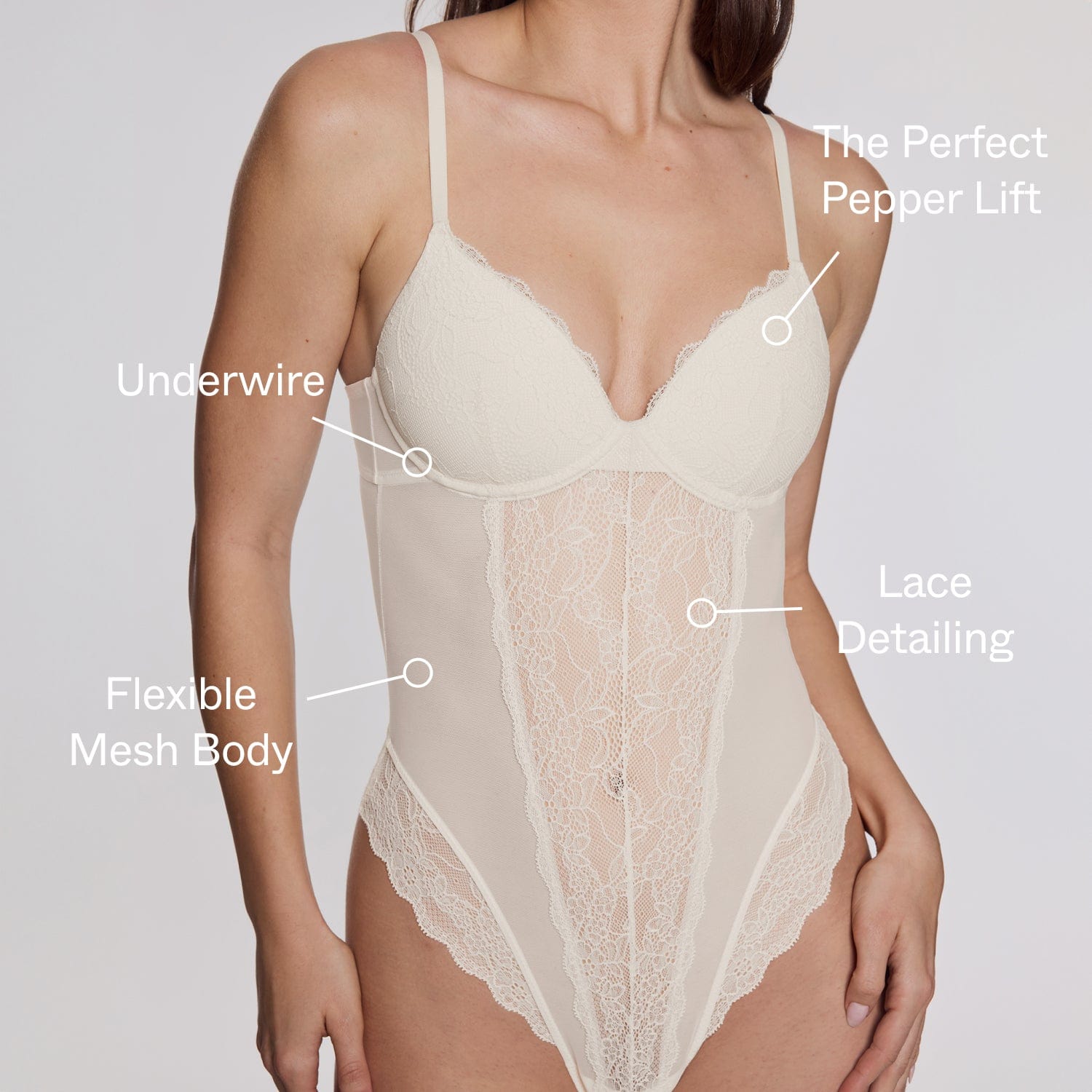 Lace Lift Up Teddy Black - Image 4