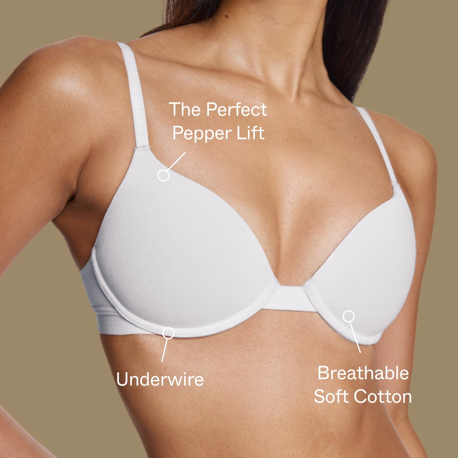 Supima® Cotton Lift Up Bra Black - Image 3